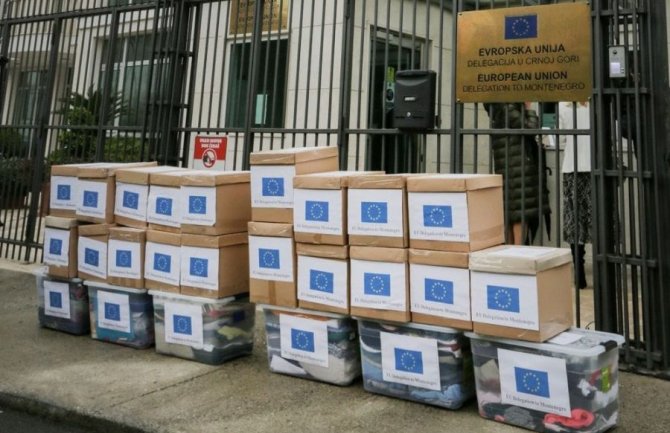 Delegacija EU donira hranu i odjeću ukrajinskim izbjeglicama u našoj zemlji
