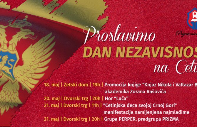 Prijestonica jedini organizator proslave Dana nezavisnosti na Cetinju