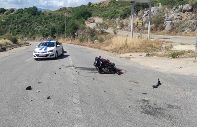 Saobraćajna nezgoda na putu Bar - Ulcinj, povrijeđen motociklista
