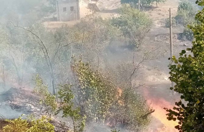 U Nikšiću aktivno više velikih požara: Ugroženi objekti, u akciju gašenja uključeni avion i helikopter