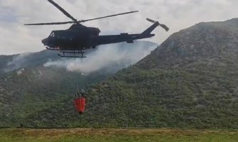 Vazduhoplovci Vojske CG gasili požar u okolini Morinja devet sati