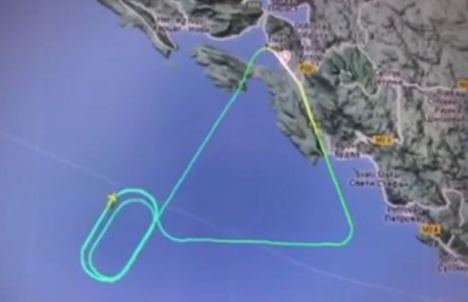 Tivat: Pogledajte kako je avion Air Serbia kružio iznad mora