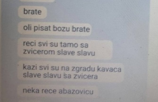 Škaljarci preko „SKY ECC“ javljali generalnom sekretaru Vlade aktivnosti Kavčana: „Reci Božu da su svi kod Zvicera, neka reče Abazoviću“