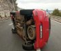 Saobraćajna nesreća na putu Cetinje - Podgorica, automobil se prevrnuo kod tunela Mekavac