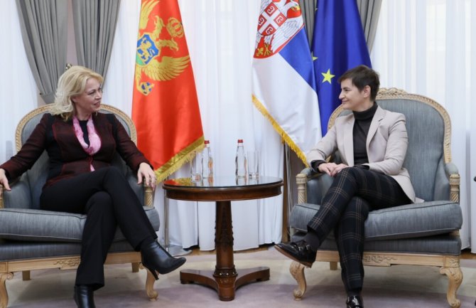 Đurović-Brnabić: Srbija će pomoći Crnoj Gori u pogledu nadolazeće krize hrane