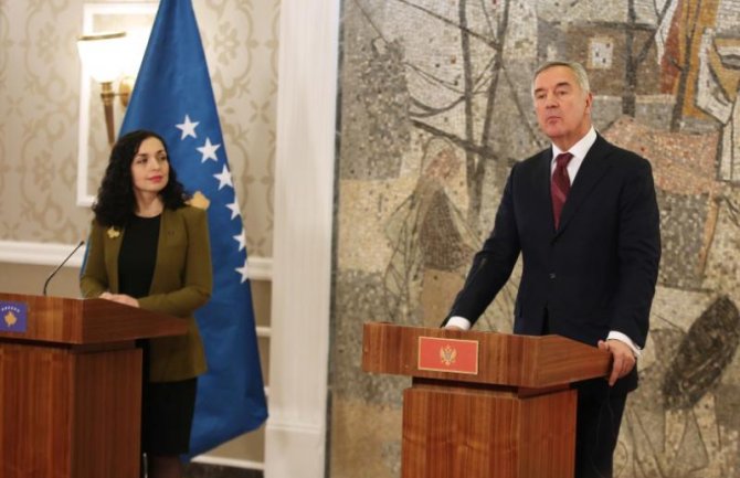 Osmani: Iako neki  u regionu sebe drži u zabludi, Crna Gora i Kosovo su nezavisne države i to će nastaviti da budu