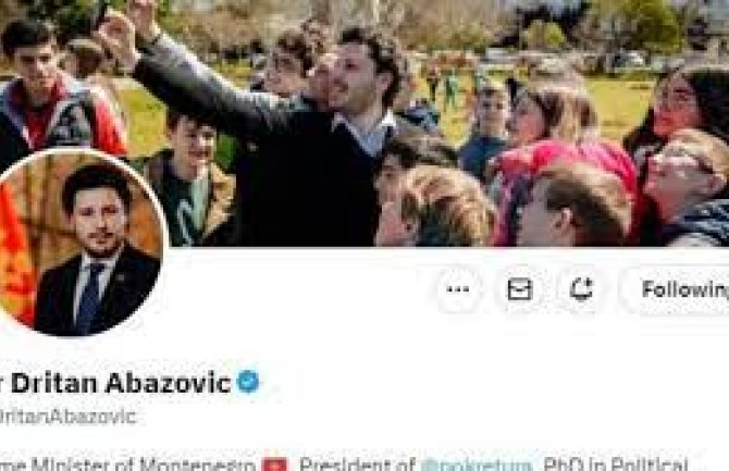 Tviter profil Abazovića među 50 najuticajnijih 'digitalna diplomatija' naloga na svijetu
