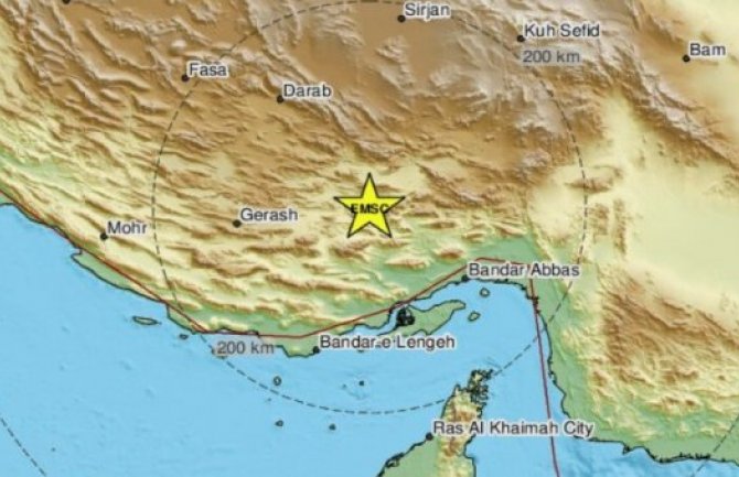Zemljotres magnitude 5,2 pogodio Iran