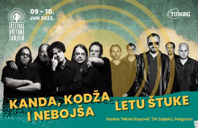 „Kanda, Kodža i Nebojša“ i „Letu Štuke“ pojačavaju Festival kulture Zabjelo