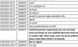 Vukotić: Pita Jelena da joj damo snimak iz lokala da izbaci u Vijesti i napiše tekst
