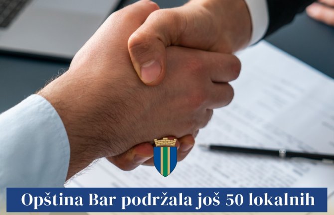 Opština Bar: Podržano još 50 barskih preduzetnika sa ukupno 270.000 eura