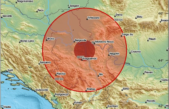 Dva zemljotresa u Srbiji, prvi jačine preko četiri Rihtera