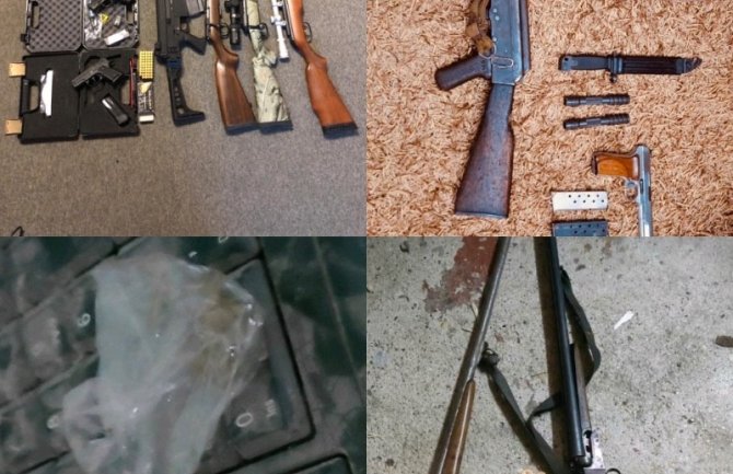 U tri odvojene aktivnosti policija oduzela 11 komada oružja i drogu: Uhapšene četiri osobe