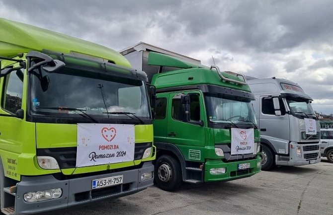 Ramazanska akcija: Iz Sarajeva širom BiH jutros krenulo 25 kamiona s 500 tona hrane