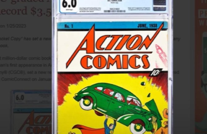Najskuplji u istoriji: Strip u kojem se prvi put pojavljuje Supermen prodat za šest miliona dolara