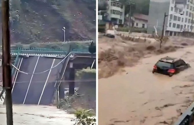 VIDEO: Bujica srušila most u Kini: 11 mrtvih, desetine nestalih